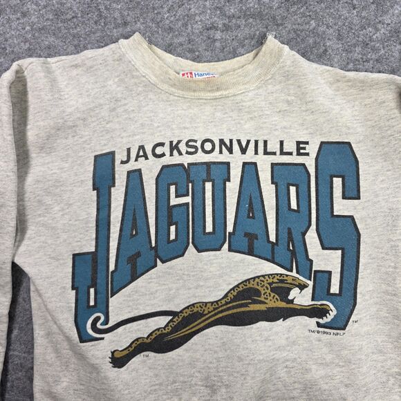 Vintage Jacksonville Jaguars Banned Logo Sweatshirt Men's Size Small Distressed - Picture 3 of 11